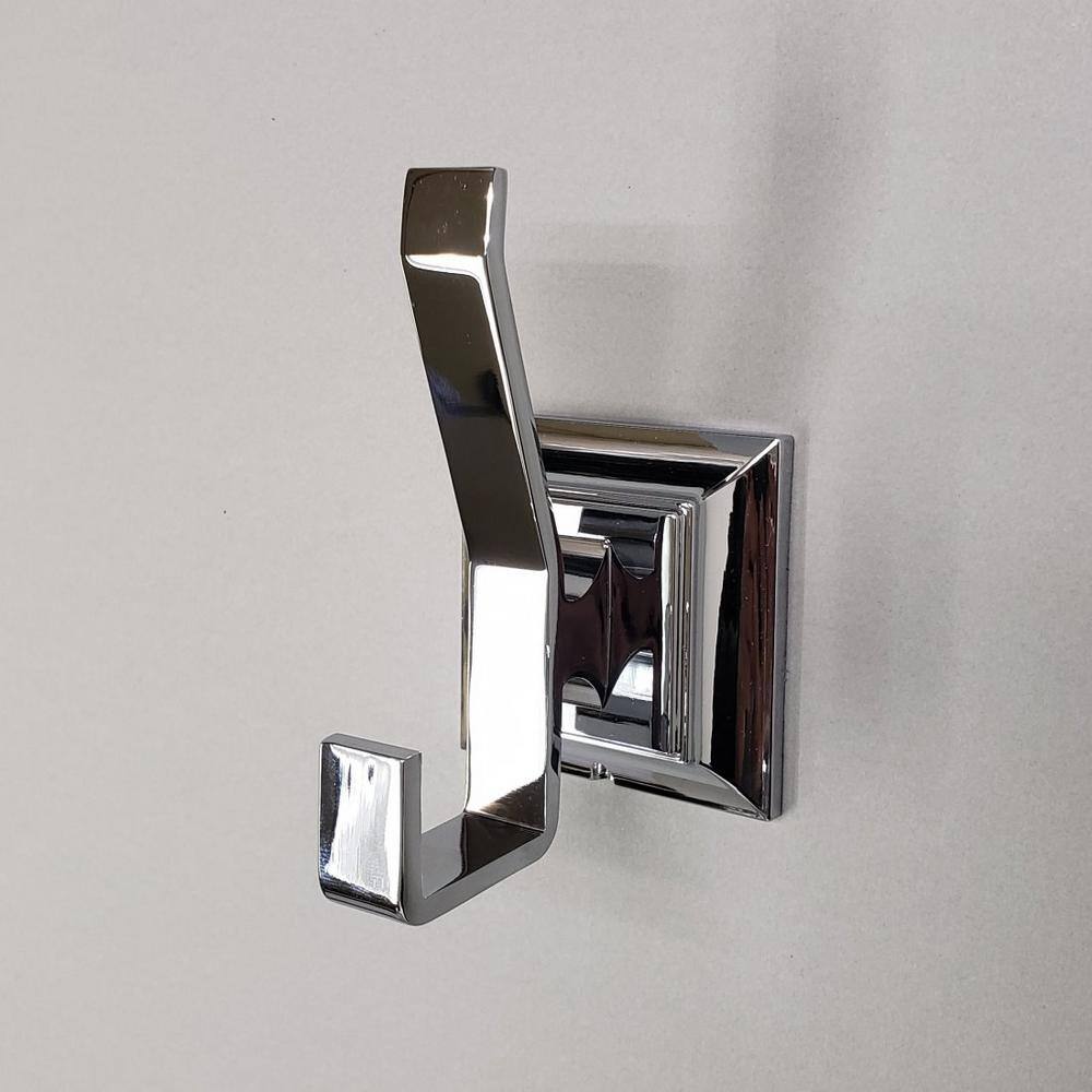 ARISTA Leonard J-Hook Double Wall Mounted RobeTowel Hook in Chrome (3 Pack) 1701-3PK RHK-CH