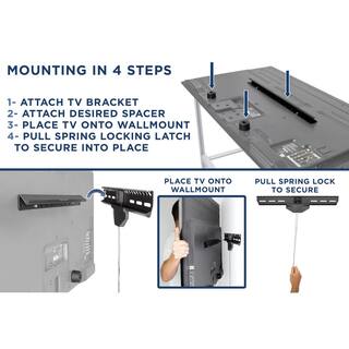 mount-it! No Stud TV Wall mount-it! for Screens up to 80 in. MI-376