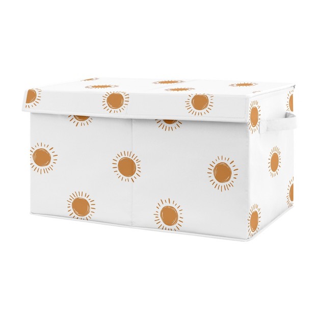 Sweet Jojo Designs Boy Or Girl Gender Neutral Unisex Fabric Storage Toy Bin Boho Sun Orange And White