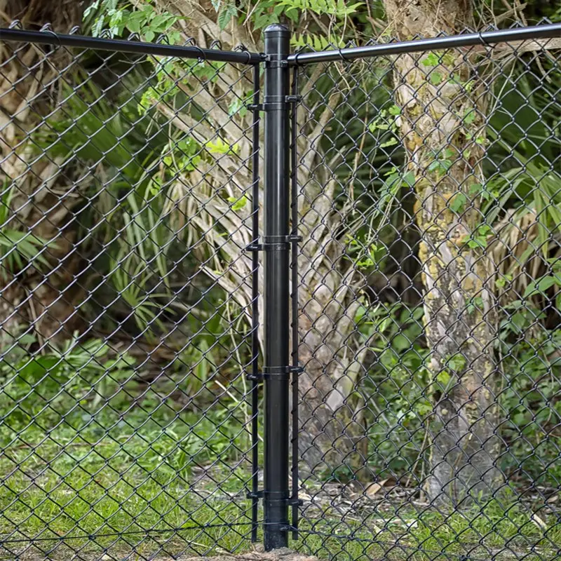 12FT High Security Vinyl Coated Black or Green Chain Link Fence for United States