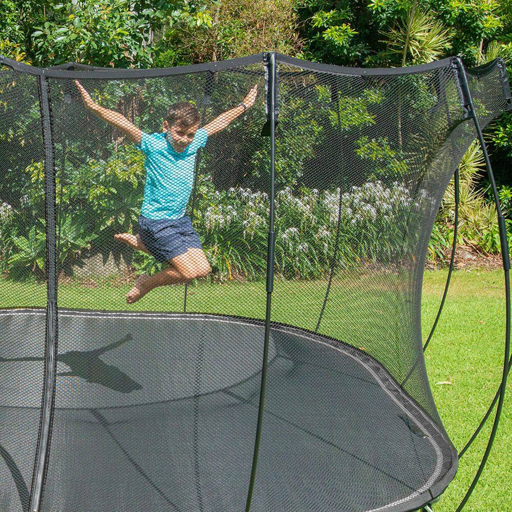 SPRINGFREE Kids 11 ft. Outdoor Large Square Trampoline with Enclosure S113