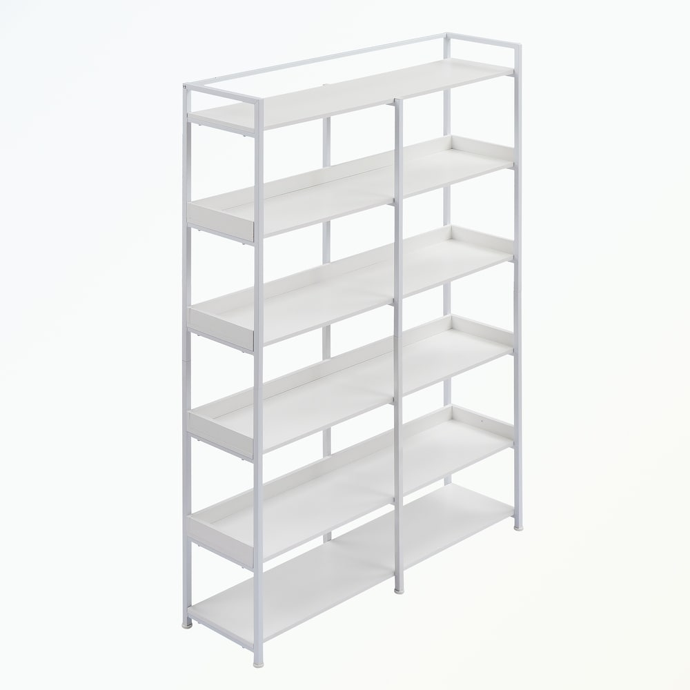 Bookshelf with MDF Boards Stainless Steel Frame