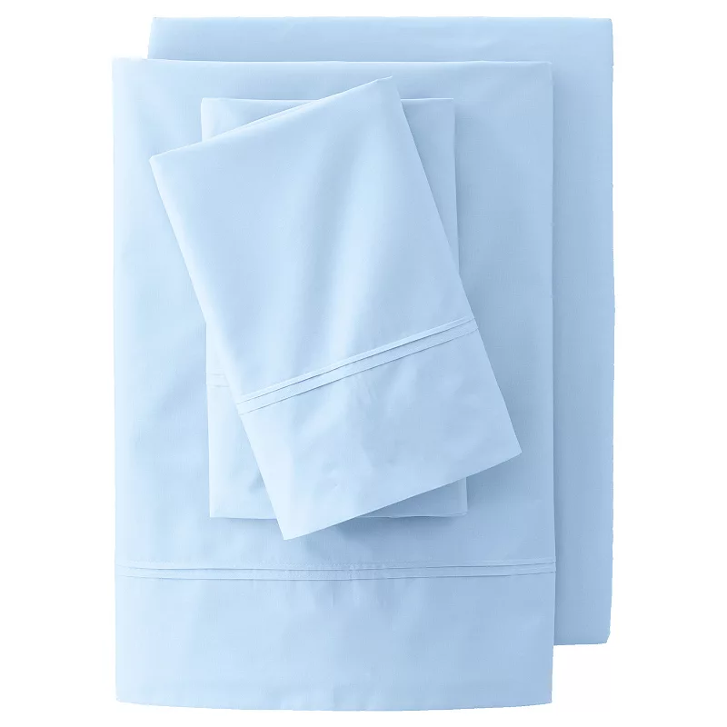 Lands' End 200 Thread Count Percale Pintuck Sheet Set or 2-pack Pillowcase Set