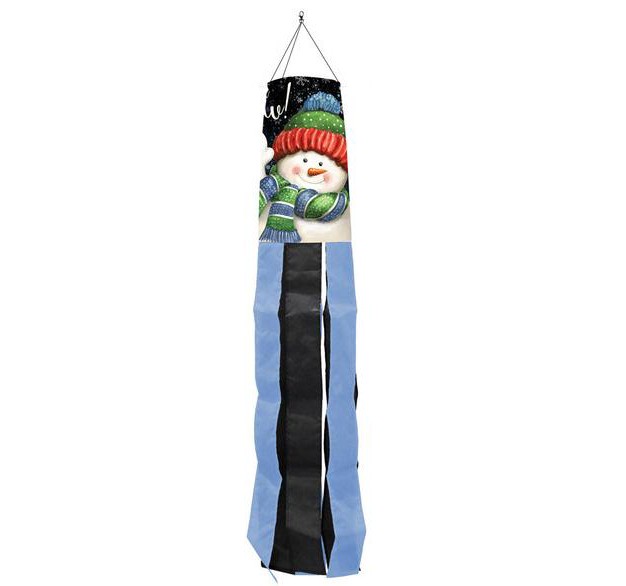 Briarwood Lane Winter Snow Time Snowman Winter Windsock Wind Twister 40x6