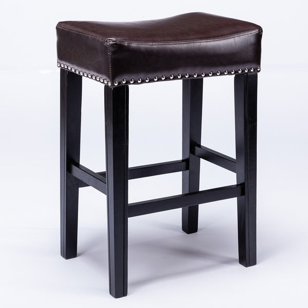 26''Faux Leather Bar Stools ，Set of 2