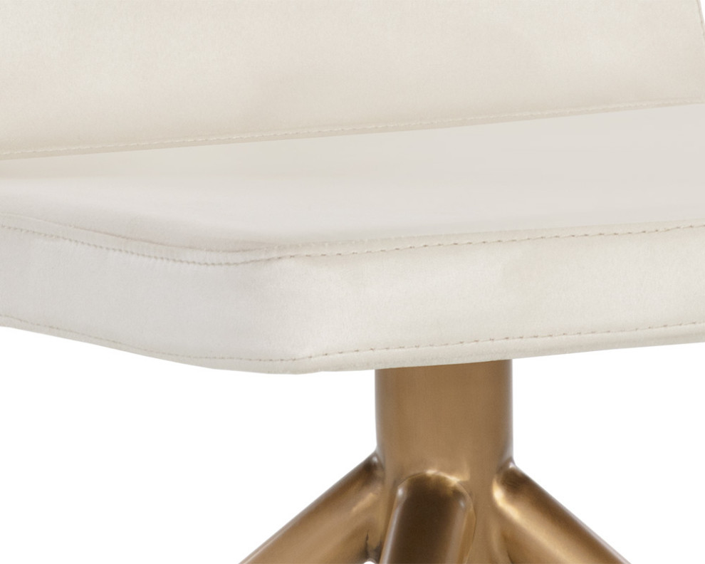 Hilda Swivel Dining Chair Vienna Cream   Midcentury   Dining Chairs   by Sunpan Modern Home  Houzz