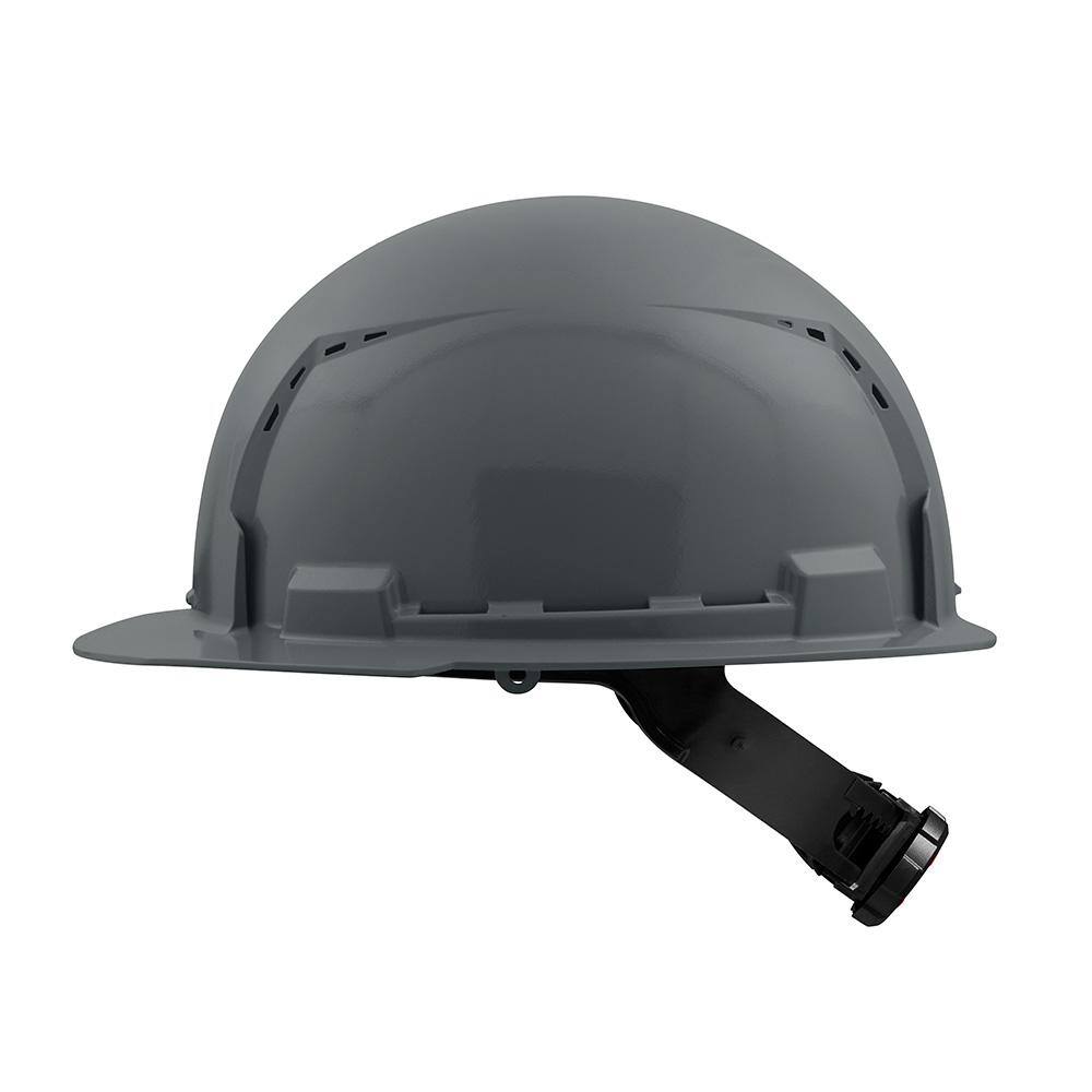 MW BOLT Gray Type 1 Class C Front Brim Vented Hard Hat with 4-Point Ratcheting Suspension (10-Pack) 48-73-1214X10