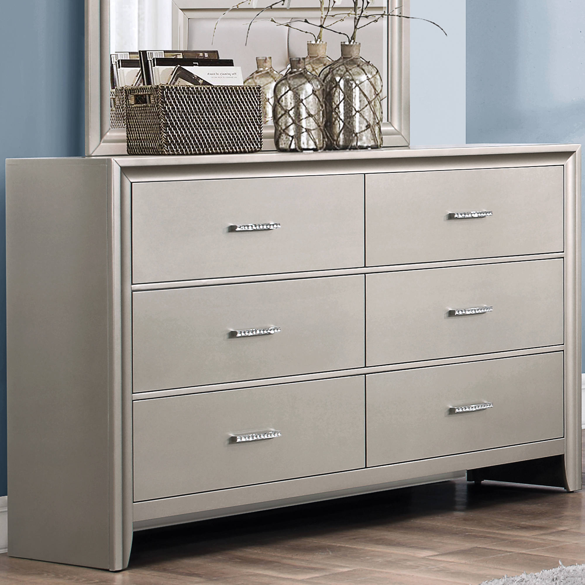 Coaster Company Lana Dresser, Silver Bling