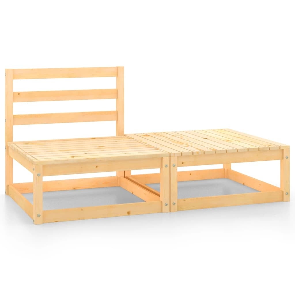 2 Piece Garden Lounge Set Solid Pinewood - Overstock - 35097627