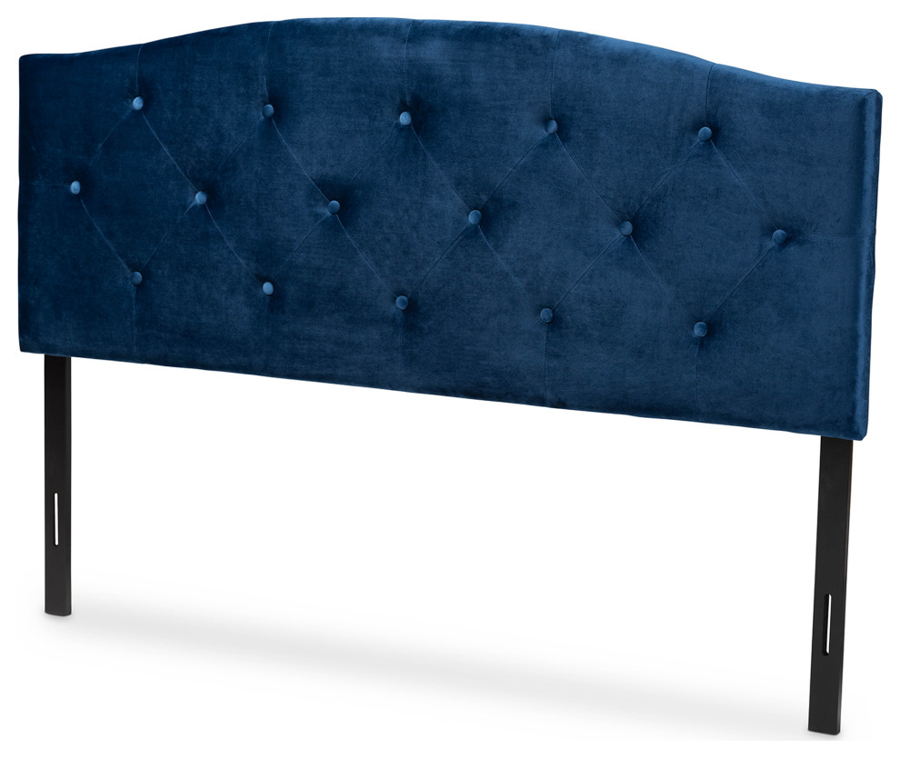 Carter Modern Velvet Fabric Upholstered Headboard   Transitional   Headboards   by Baxton Studio  Houzz