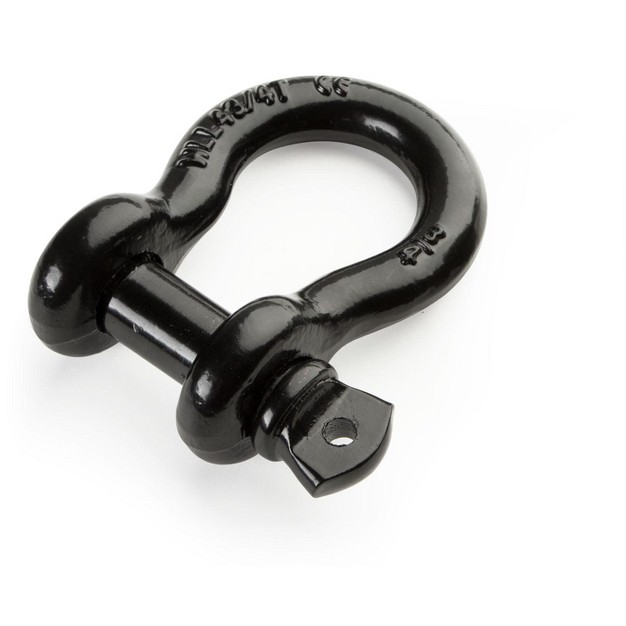 D ring Bow Shackle Heavy duty Grade 70 Black Powder Coated Steel 4 75 Ton 9 500 Pounds Working Capacity