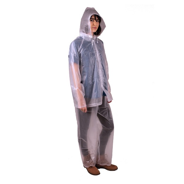 Stansport Women x27 s 3 Piece 12 Mm Thick Rainsuit Clear