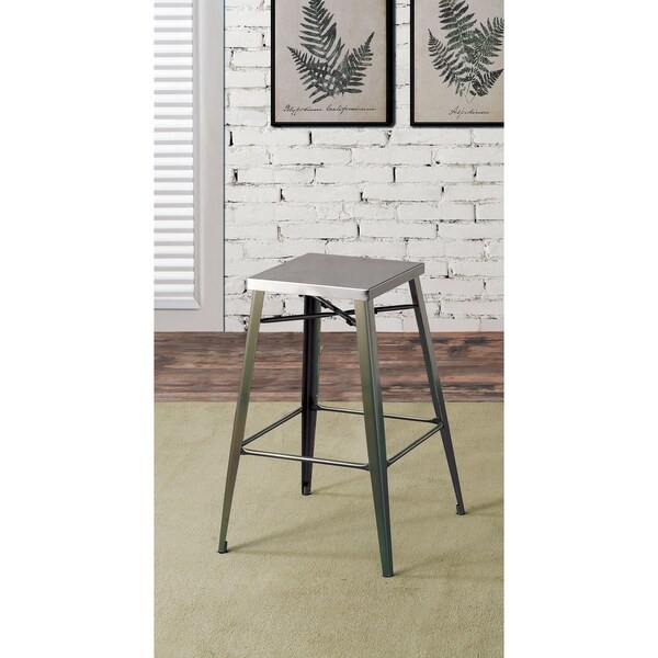 Furniture of America Jopp Industrial Grey Metal Barstools (Set of 2)