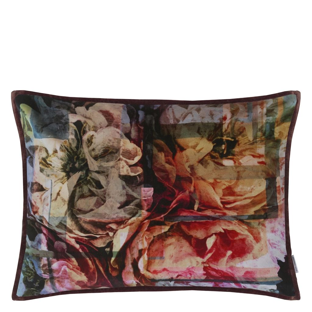 Fleur Nouveau Fuchsia Decorative Pillow