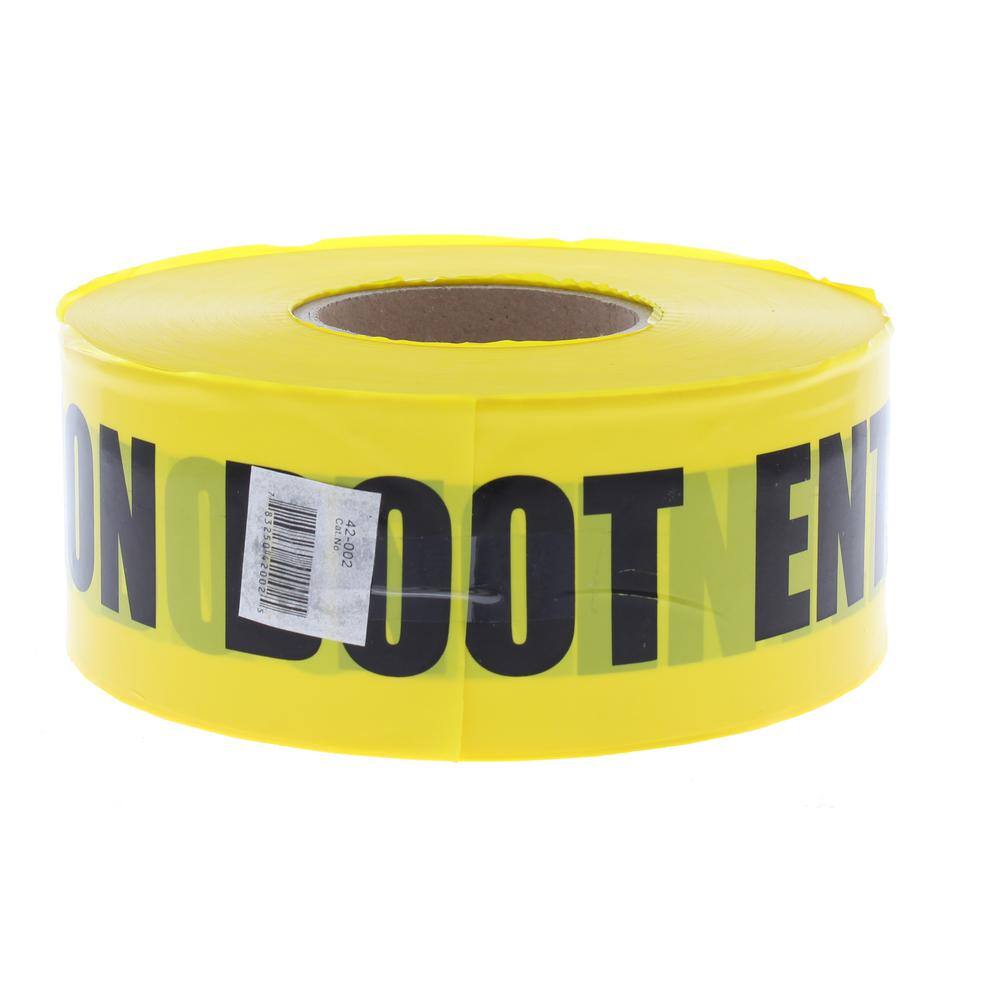 IDEAL 3 in. x 1000 ft. Barricade Tape Caution Do Not Enter Yellow 42-002