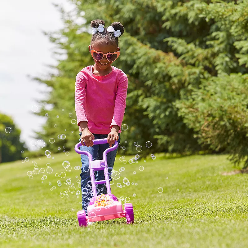 Hey! Play! Bubble Lawn Mower Push Toy Lawn Mower with Bubbles Included