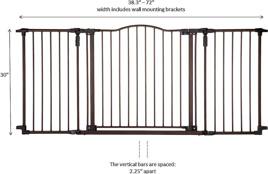 MyPet Windsor Extra Wide Arch Pet Gate for Dogs and Cats