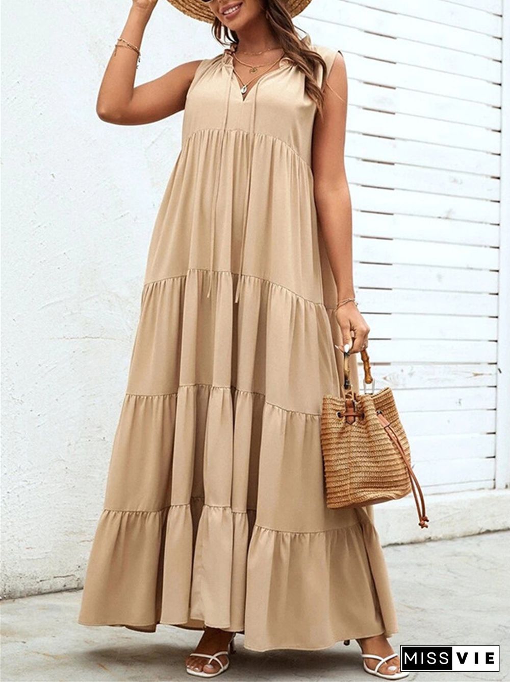 Loose Dress Women's Solid Color Casual Dresses