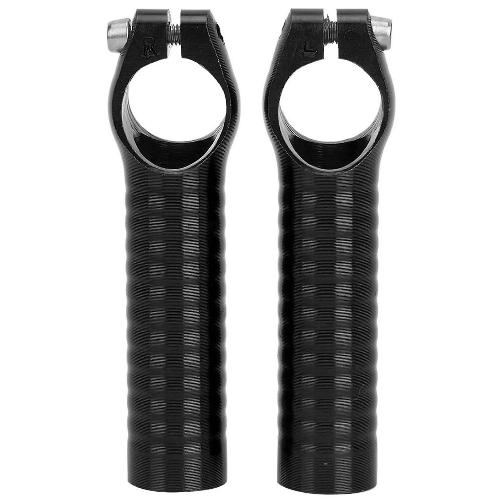 1 Pair 7075 Aluminum Alloy Bicycle Handlebar Grip Bike Bar End Handlebar Ends For Road Mountain Bikesblack