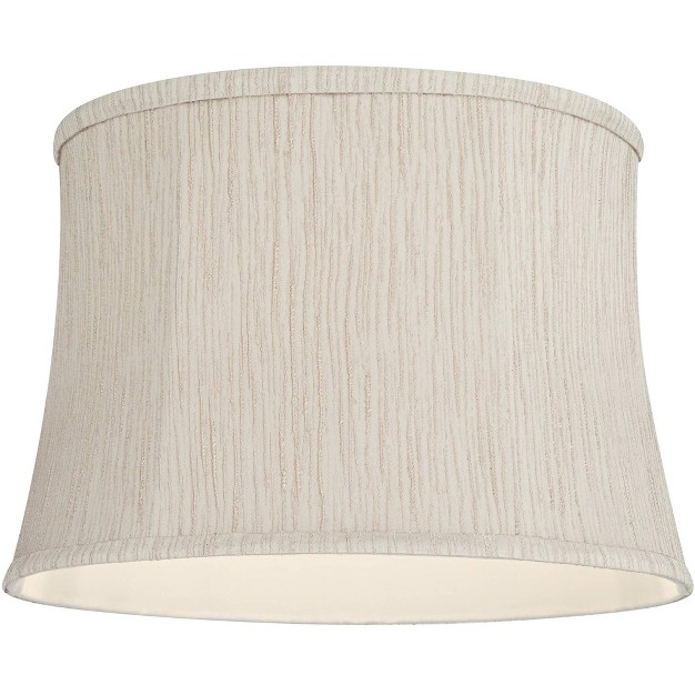 Top X 16 quot Bottom X 11 quot High X 11 quot Slant Lamp Shade Replacement Medium Kensing Beige Drum Modern Fabric Softback Washer Harp Finial