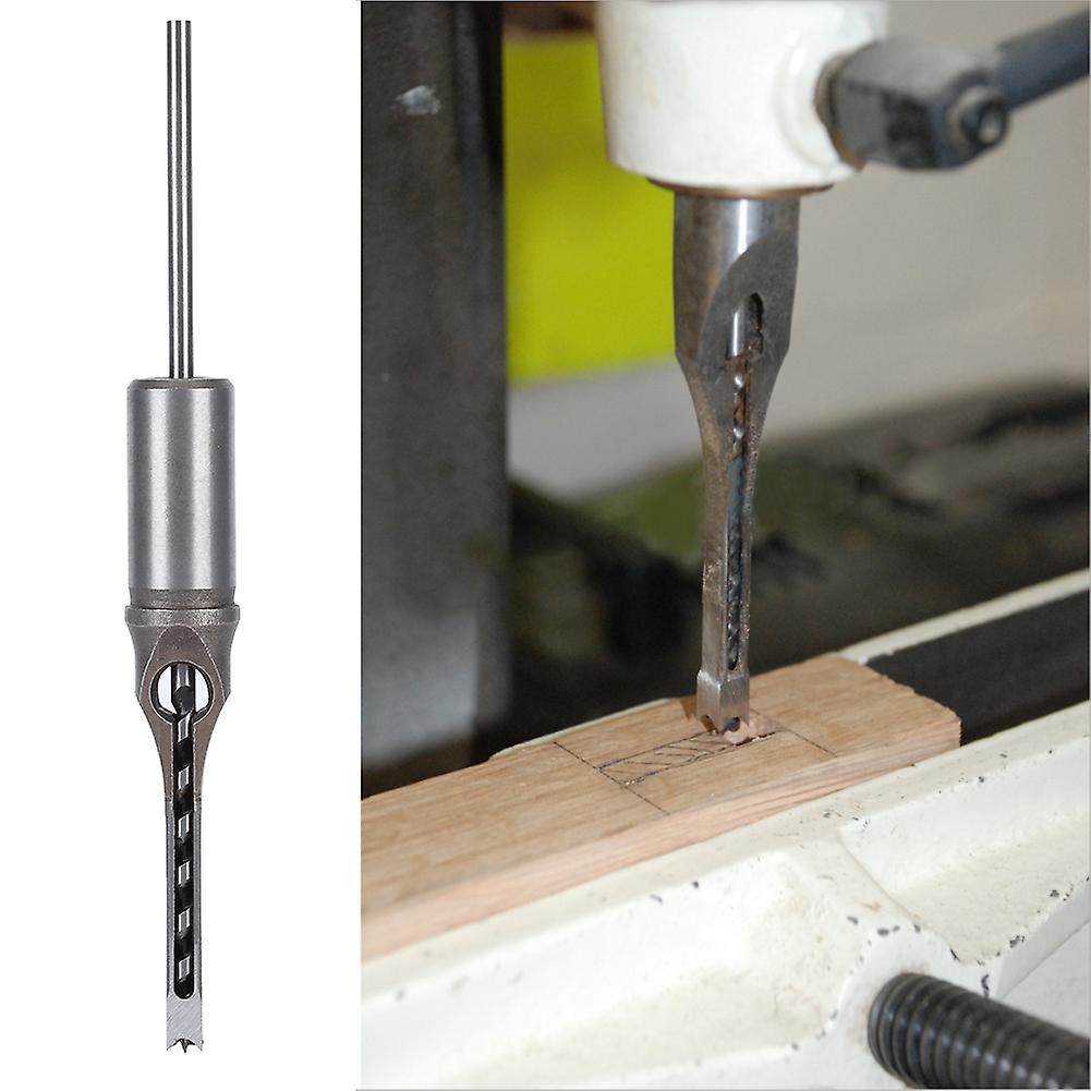 1/4in High Speed Steel Multifunctional Woodworking Square Hole Drill Bit Tool For Construction