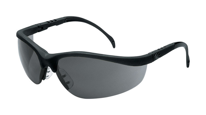 Safety Works Klondike Safety Glasses Gray Lens Black Frame 1 pc