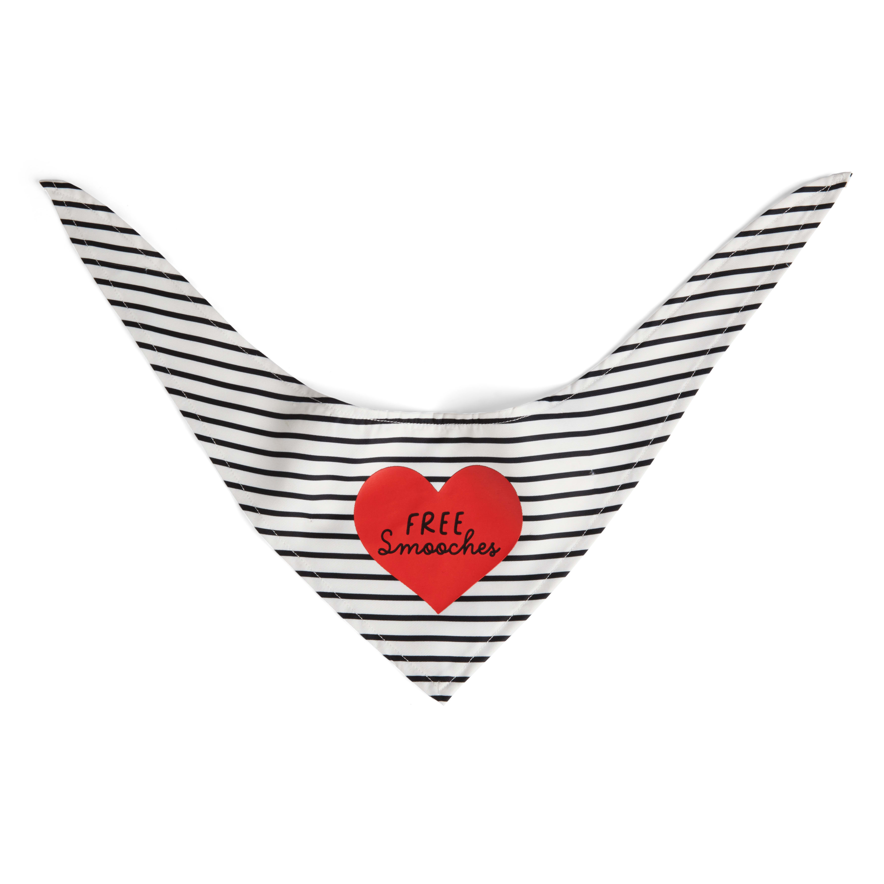 YOULY Valentines Day Free Smooches Striped Dog Bandana， Small/Medium