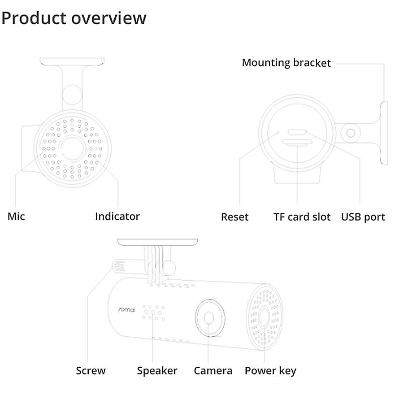 Xiaomi 70mai Dash Cam 1s Wifi Car Dvr Camera 1080p Hd Night Vision