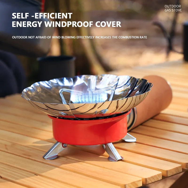 JETSHARK Multifunctional Kitchenware Windproof lotus burner Grill Outdoor Mini folding Portable camping gas stove