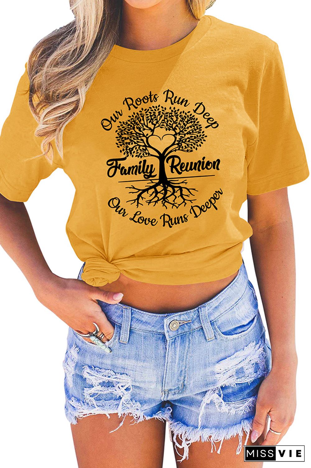 Family Reunion Tree Print Graphic Tee