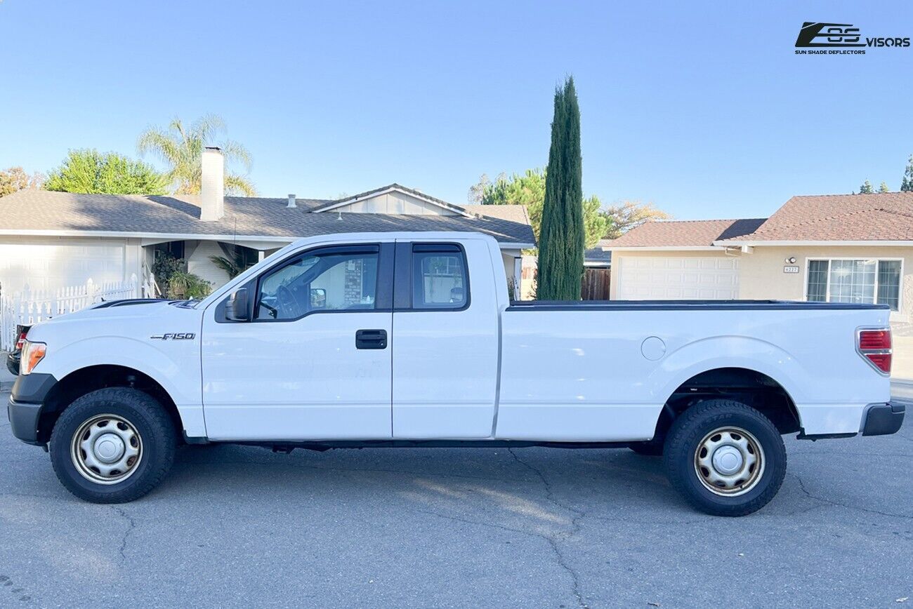 Extreme Online Store for 2004-2014 Ford F-150 Extended Cab | EOS Visors in-Channel Side Window Vents Rain Guard Deflectors