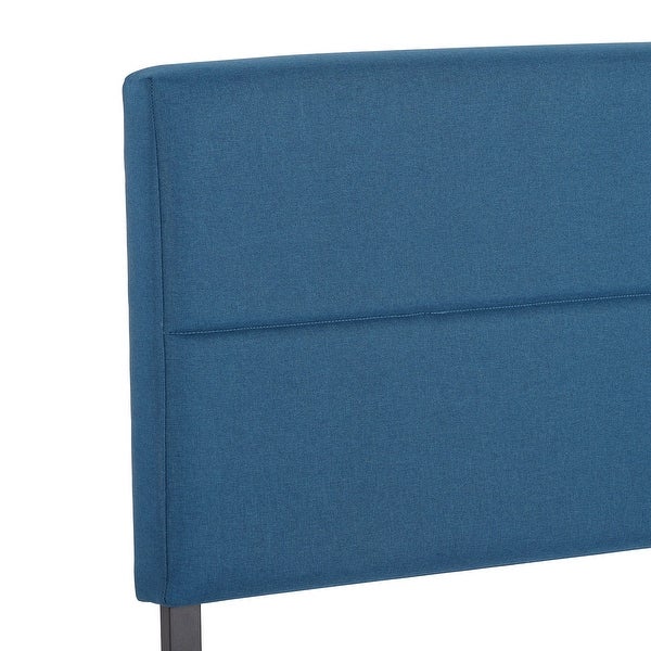 Height Adjustable Upholstered Headboard， Twin /Full/Queen/King Size Headboard， Dark Blue - - 36240660