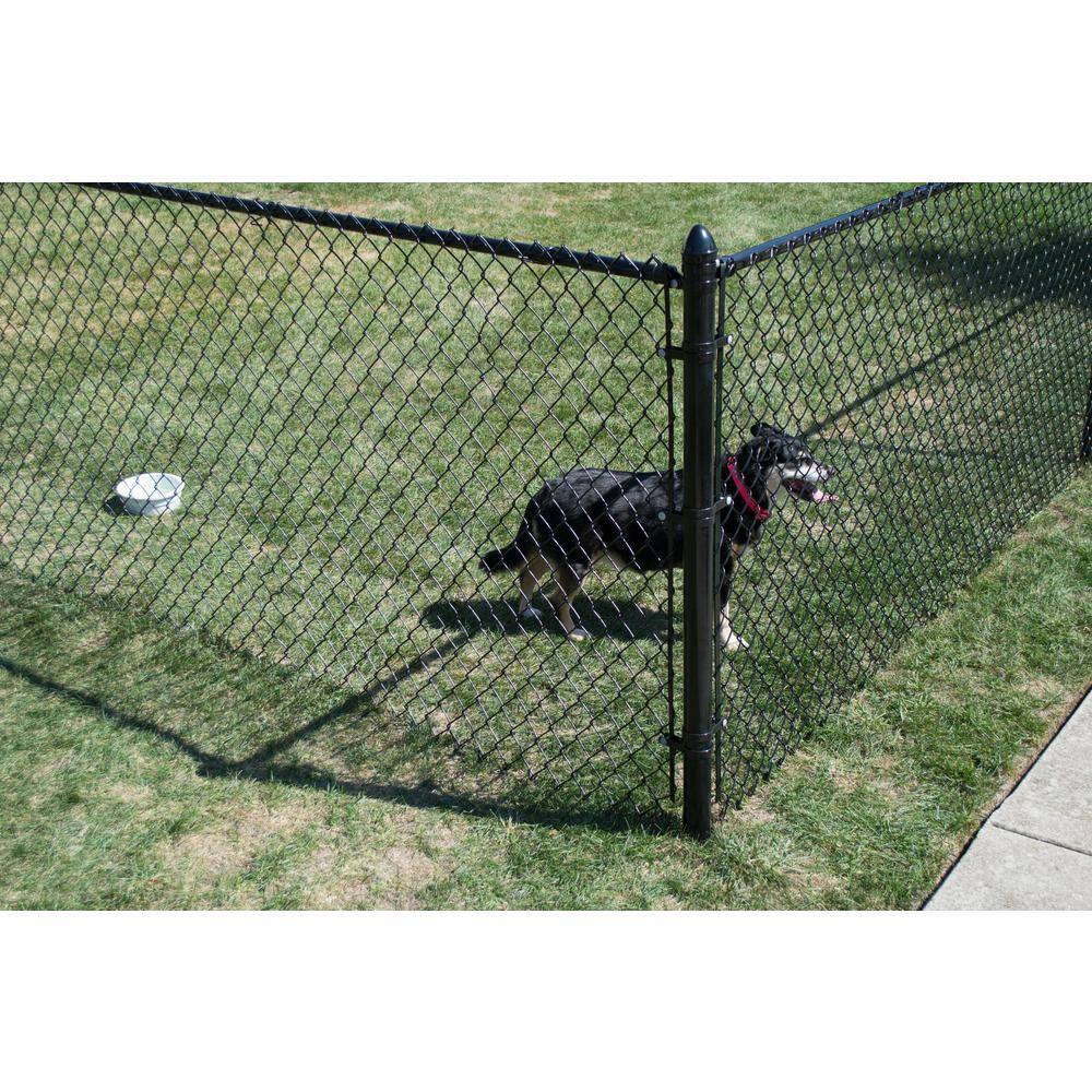 Everbilt 2-38 in. Galvanized Steel Chain Link Fence Black Tension Band 328524BKEB