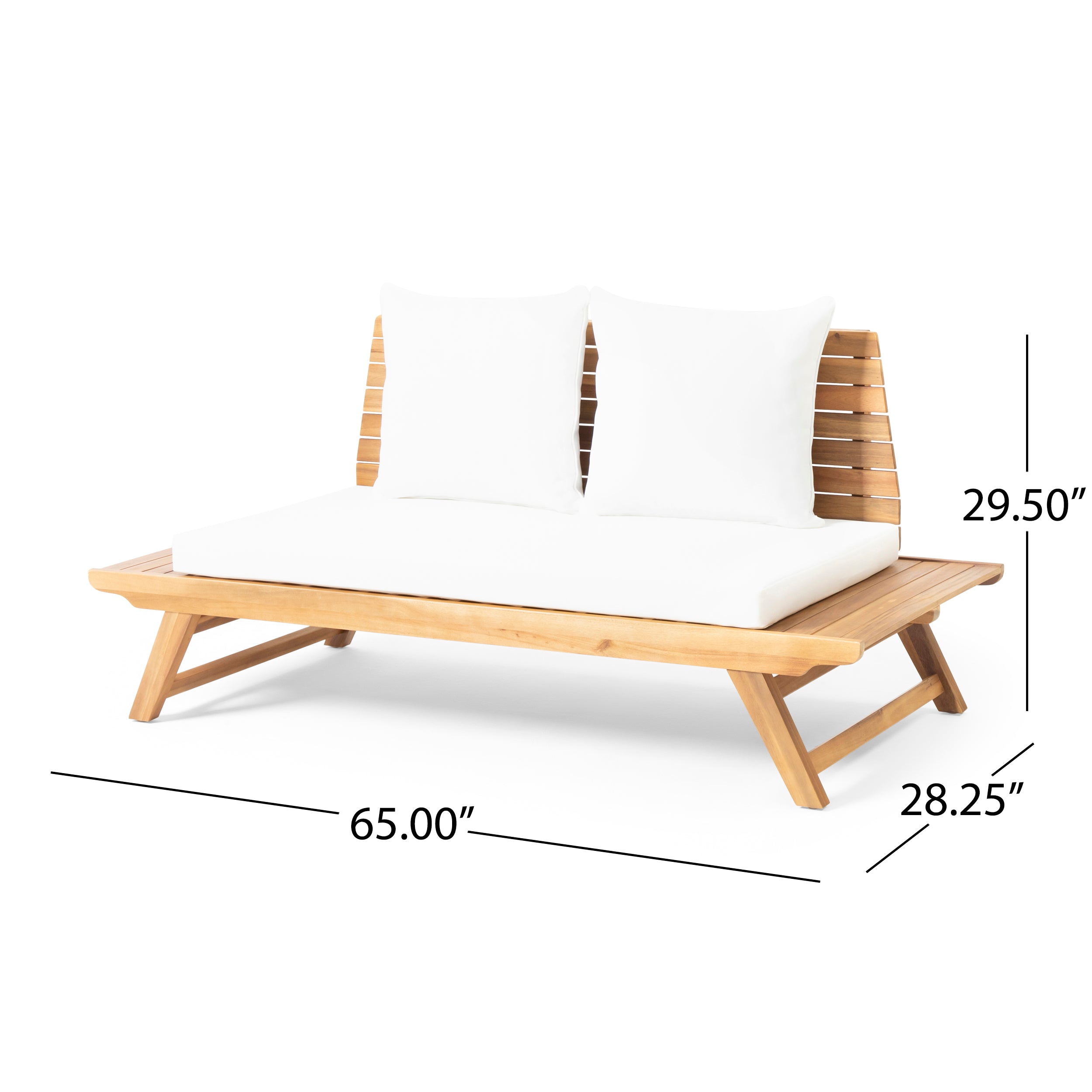 Kaiya Outdoor Acacia Wood 4 Seater Chat Set