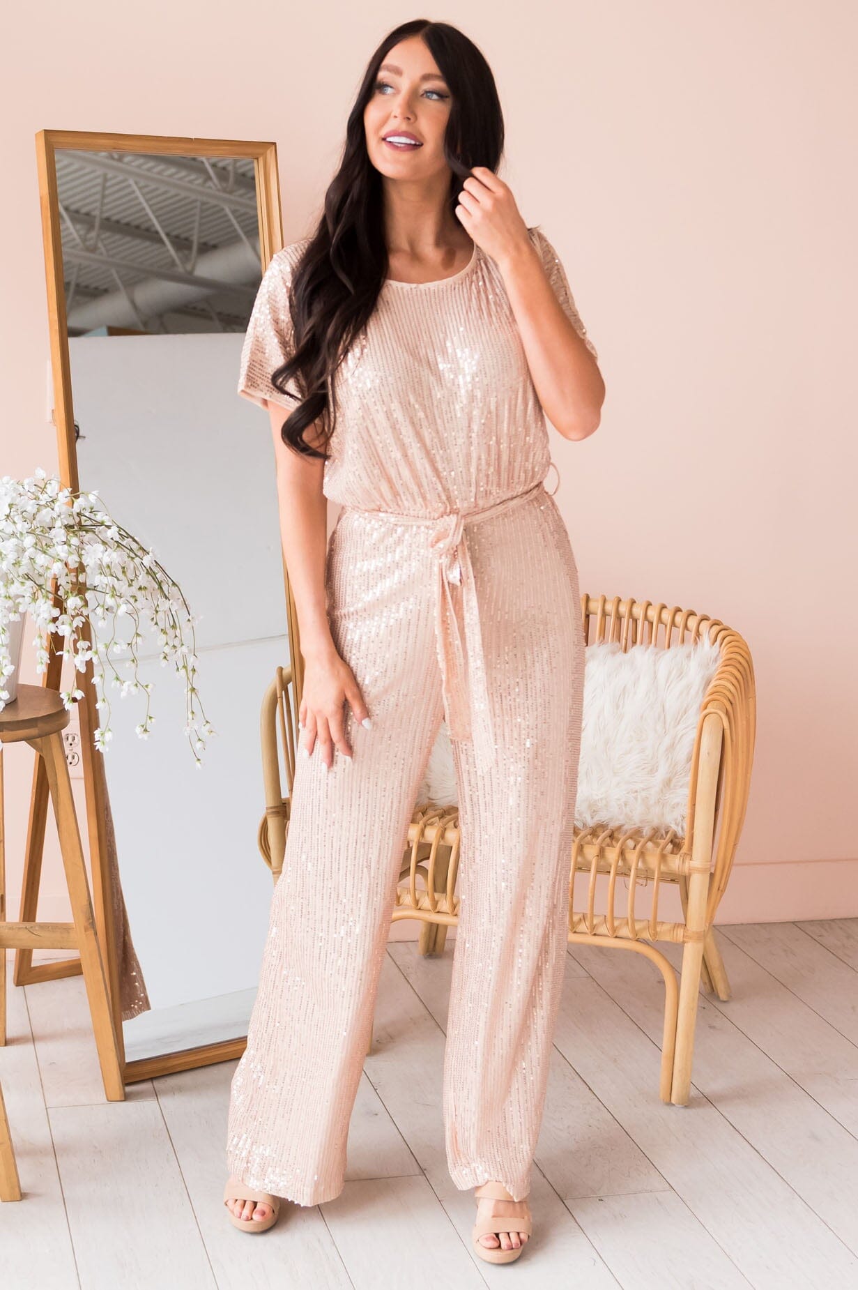 The Sabeena Modest Sequin Jumpsuit