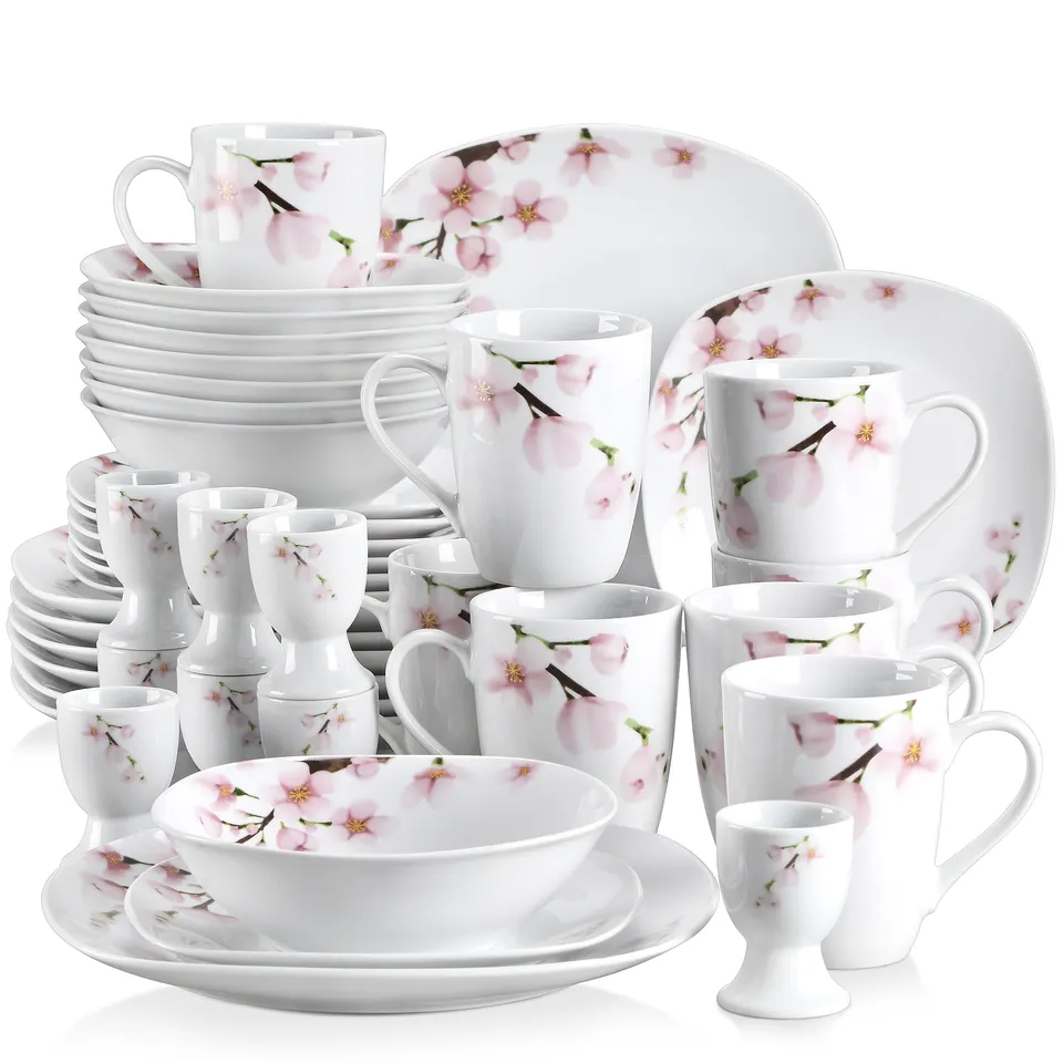 58pcs deluxe ceramic tableware set