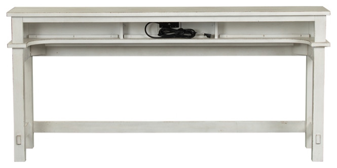 Modern Farmhouse White Console Bar Table   Farmhouse   Console Tables   by Homesquare  Houzz