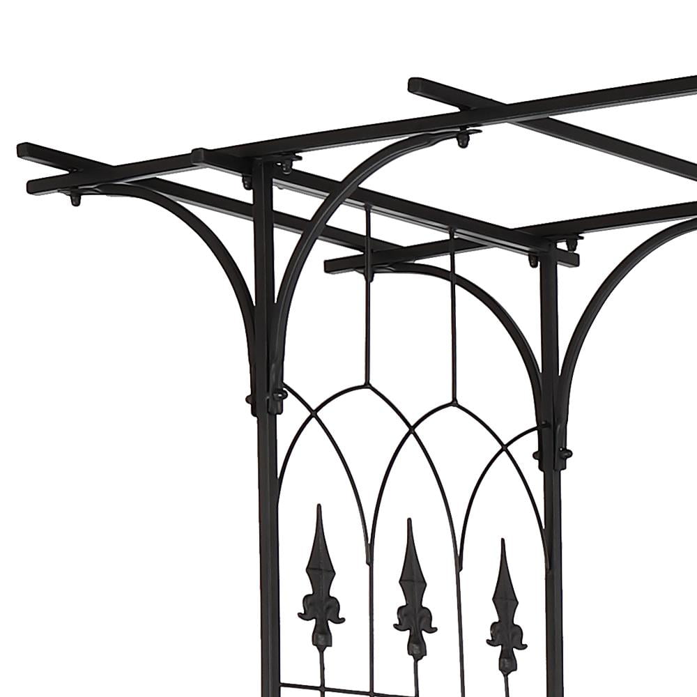 Ubesgoo 90" Black Iron and Steel Arbor