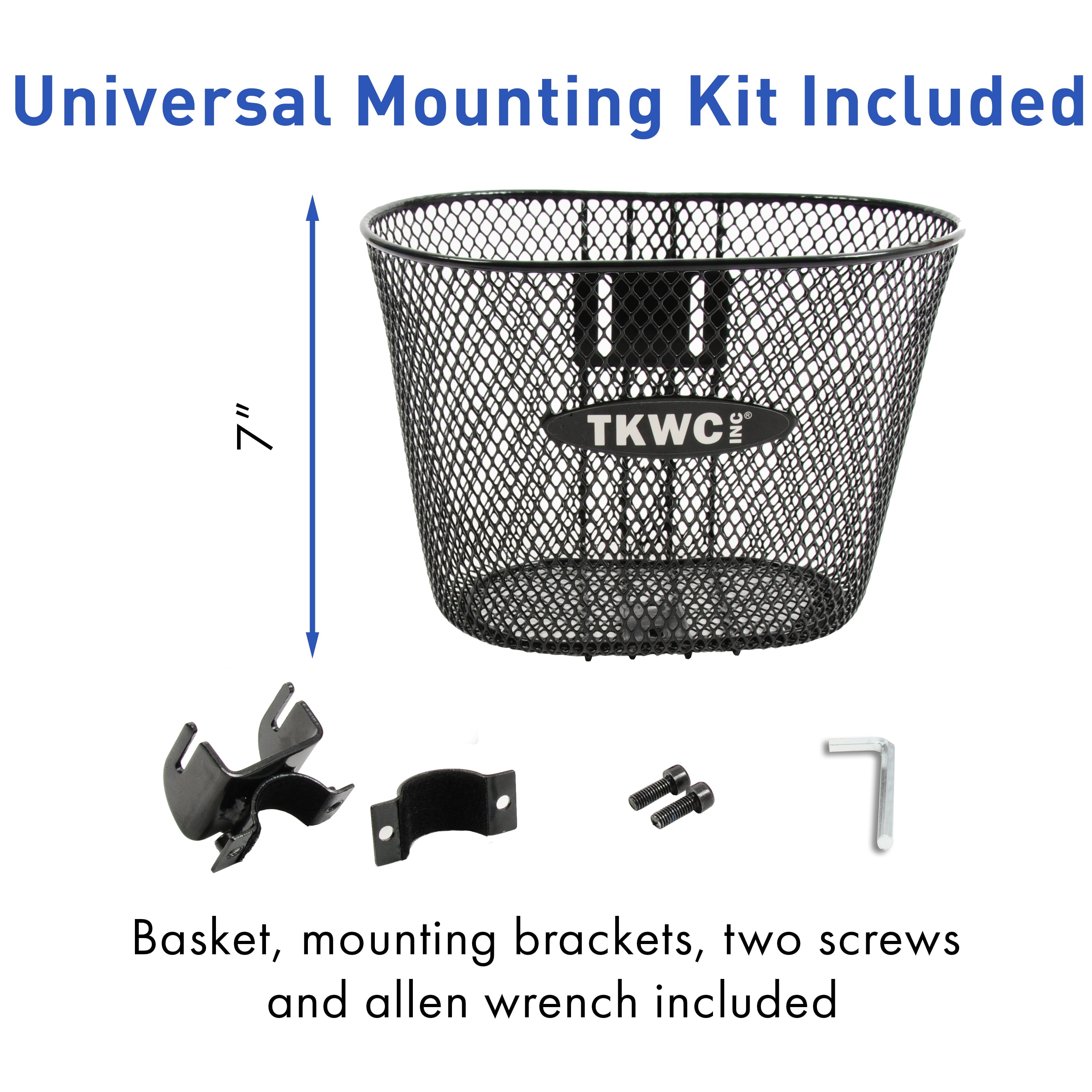 Knee Scooter Basket Accessory by TKWC INC - Universal Bracket Mount Included! - Fits Most Knee Walker Models