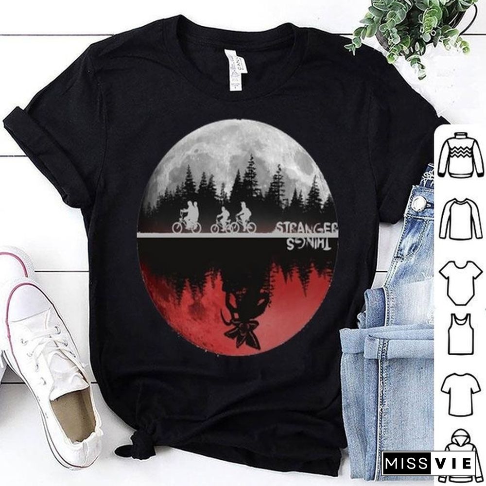 Stranger Things Moon Shirt, Shortsleeve T-Shirt