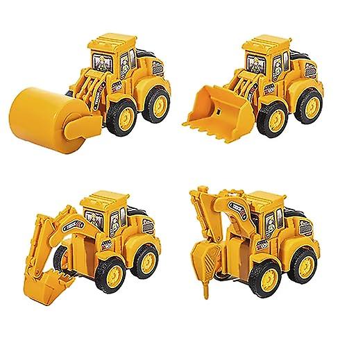 Construction Truck Toys，Roller Bulldozers Site Toys - Reusable Construction Power Hauller Excavator，