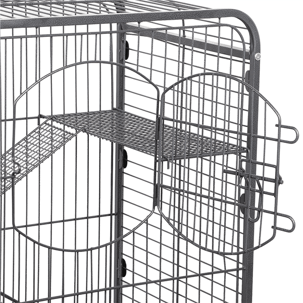 Easyfashion Metal Ferret and Small Animal Cage， Black， 37''