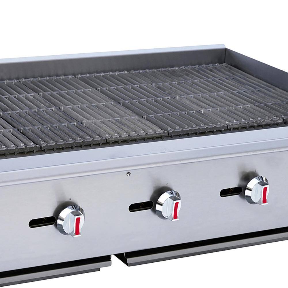 Magic Chef 60 in. Commercial Countertop Radiant Charbroiler in Stainless Steel M60CB