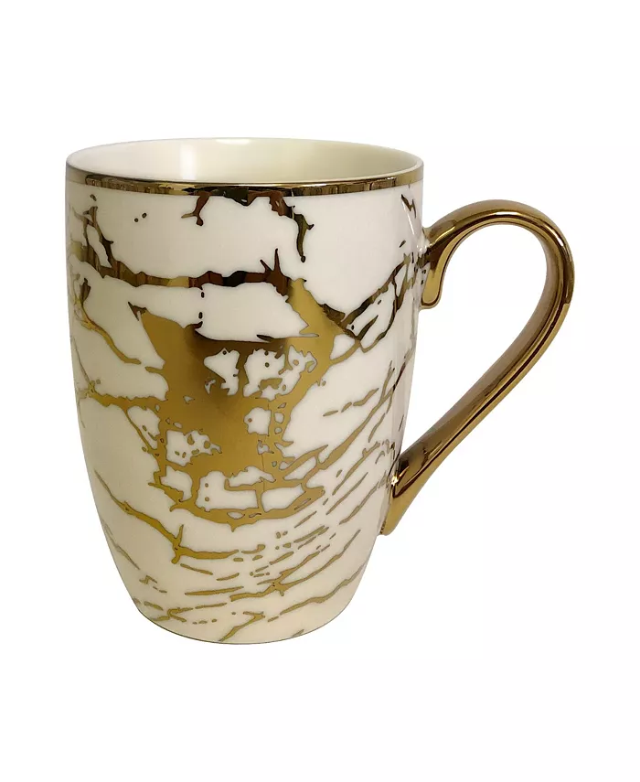 Certified International Matrix 6-Pc. Gold Plated Mugs