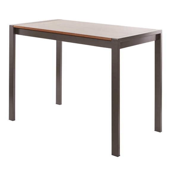 Fuji Contemporary Counter Table in Antique Metal a...