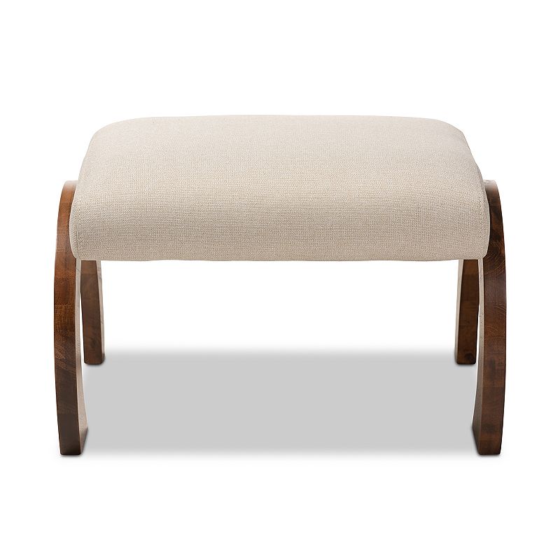 Baxton Studio Sandrine Footstool Ottoman