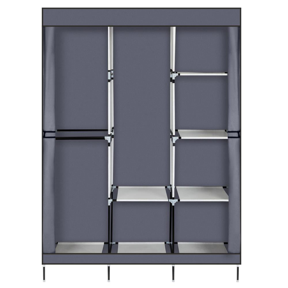 Zimtown 71" Closet Organizer Shelves System Clothes Storage Wardrobe, Gray