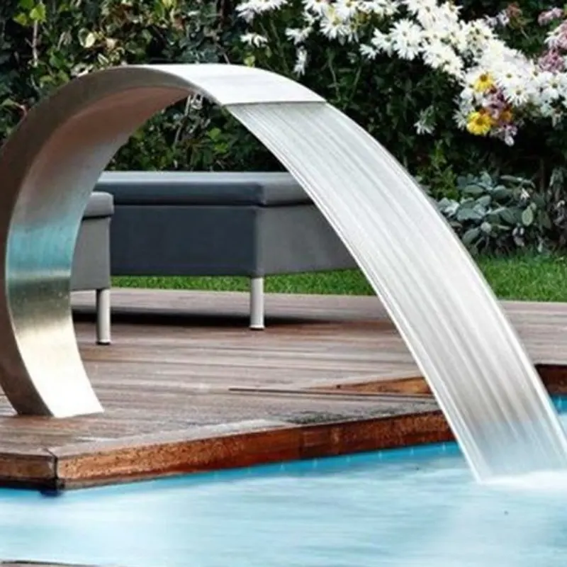 Garden Supplies Landscraping Outdoor Pond Fountain Swimming Pool Stainless Steel Waterfall