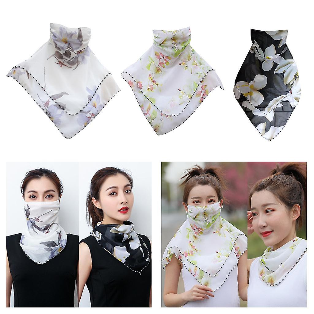 3x Ladies Face Scarf Mask Neck Gaiter Mouth Cover Travel  Cool Scarf