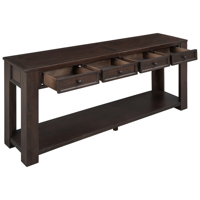 Console Table/Sofa Table with Storage Drawers and Bottom Shelf for Entryway  Hallway  Living Room  Den